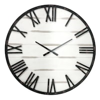 Wooden Round Wall Clock, 27"