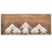 39X16 Wood Layered Mountains Wall Art