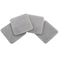 Set of 4 Square White Marbled Stoneware Coasters