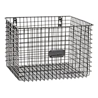 Black Metal Wire Wall Basket, Medium