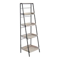 Black Metal Folding Rack with Wood Tray Layer