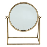 Gold Metal Table Mirror