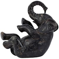 Black Laying Elephant, 6"