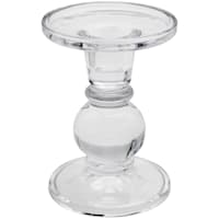 Clear Dual Purpose Pillar & Taper Candle Holder, 5"