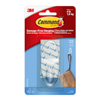 Command Large Clear Hook, 1-Hook, 2-Strips/Pack