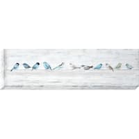 Birds All In A Row Enhanced Canvas Wall Art, 20x72