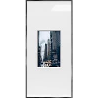 7x15 Matted to 4x6 Wall Frame, Gunmetal