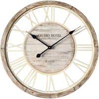 Natural Wooden Round Wall Clock, 23"