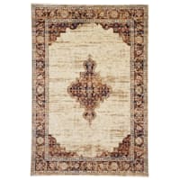 (B510) Red Traditional Open Medallion Area Rug, 8x10