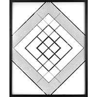 Framed Geo Diamond Lines Wall Art, 23x29