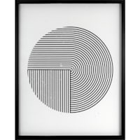 23X29 Geo Circle Lines Framed Art