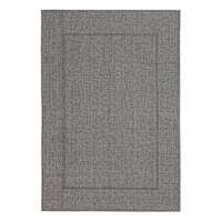 (E195) Crosby St. Santorini Grey & Natural Woven Indoor & Outdoor Area Rug, 7x10