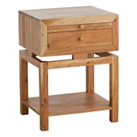 Found & Fable Maddison Natural Wood Side Table with Drawer