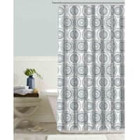 Indigo Kaleidoscope Embossed Shower Curtain, 72"