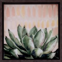 14X14 Modern Green Agave Plaque With Frame