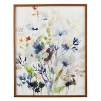 Honeybloom Glass Framed Floral Wall Art, 23x29