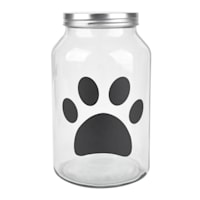 Buddy Chalkboard Paw Clear Glass Canister, Large