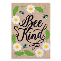 Bee Kind Burlap Garden Flag, 18"