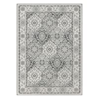 (D409) Grey Medallion Area Rug, 5x7