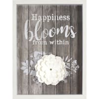 16X22 Happiness Blooms From Within 3D Flower Framed/Glass