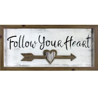10X24 Follow Your Heart With Lift Framed/Glass