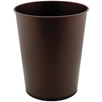 Brown Metal Round Wastebasket, 5l