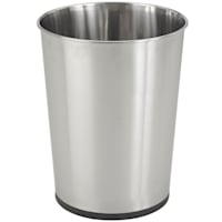 Stainless Steel Finish Wastebasket, 5l