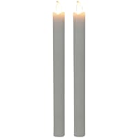 2-Pack White LED Taper Candles, 10"