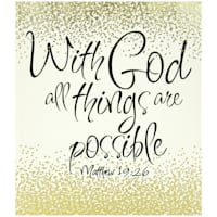 With God All Things Are Possible Canvas Wall Art, 10x12