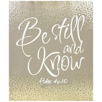 Be Still & Know Textured Canvas Wall Sign, 10x12