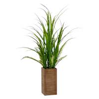 Green Grass Bundle with Wooden Planter, 46"
