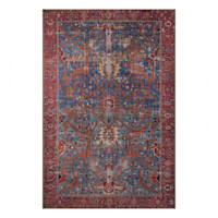 B524 Sergio Blue Red Area Rug 5x7, Blue And Red Rug