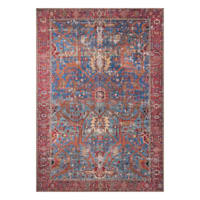 (B524) Found & Fable Sergio Blue & Red Area Rug, 8x10