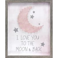16X20 I Love You To The Moon And Back String Art Framed/Glass