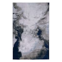 (B526) Oasis Blue Contemporary Design Rug, 5x7