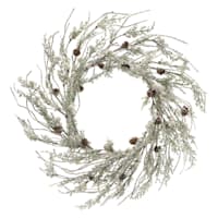 Iced Pinecones & Berry Wreath, 21"