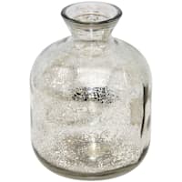 Leah Silver Mercury Glass Vase, 6"