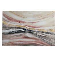 40X60 Soft Pink Abstract Wave Enhanced Canvas
