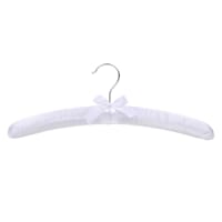 6-Piece Satin Hangers, White
