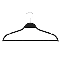 12-Piece Non-Slip Suit Hangers, Black