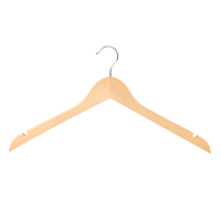 5-Piece Shirt Hangers, Natural Wood