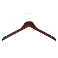 5-Piece Wood Shirt Hangers, Espresso