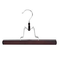 3-Piece Wood Pant Hangers with Clamp, Espresso