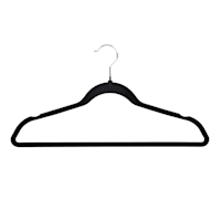 25-Pack Velvet Hangers, Black