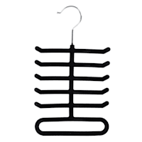 Velvet Tie Hanger, Black