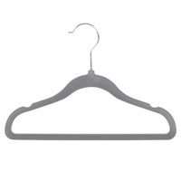 Tiny Dreamers 10-Piece Kids Velvet Hanger, Grey