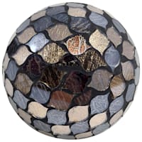 Black Mosaic Glass Ball, 4"