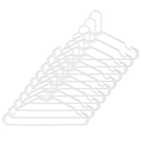 Set of 10 Tubular Hangers, White