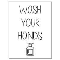 Wash Your Hands Canvas Wall Art, 12x16