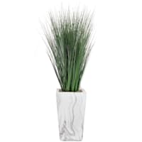 Grass Bundle with Marbled Planter, 46"